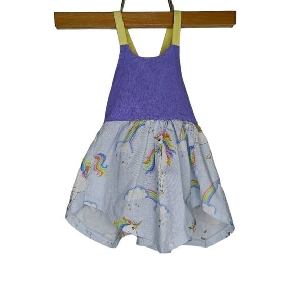 2 Lil Buggs Handmade Unicorn Baby Dress - Picture 1 of 14